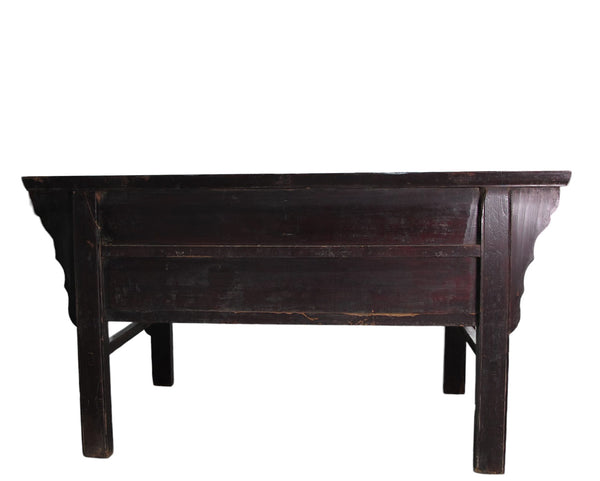 19th Century Hand Carved Drawers Antique Chinese Center Table