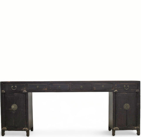 8 Feet Long Altar Antique Console Table or Desk