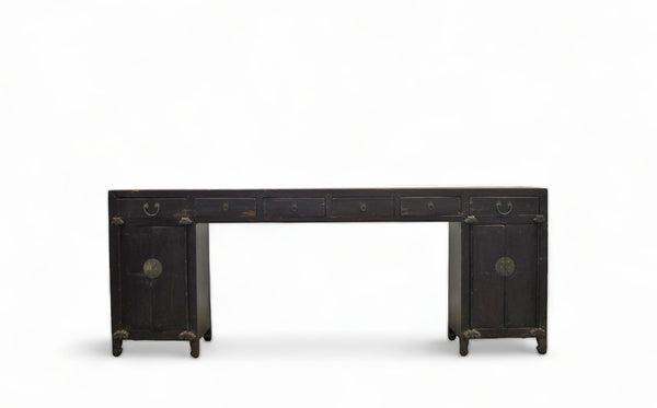 8 Feet Long Altar Antique Console Table or Desk