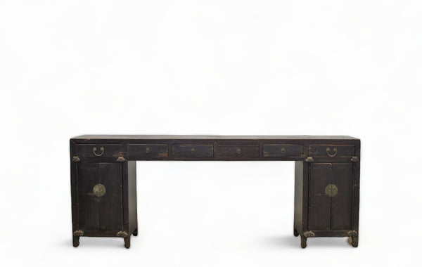 8 Feet Long Altar Antique Console Table or Desk