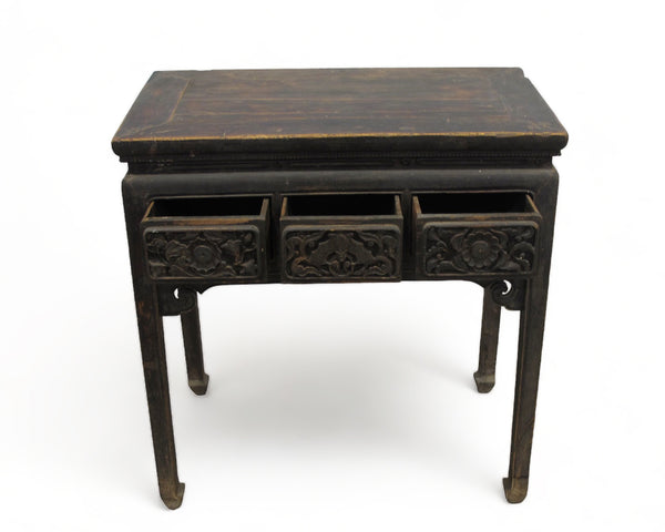Hand Carved Drawers Entryway Console Table