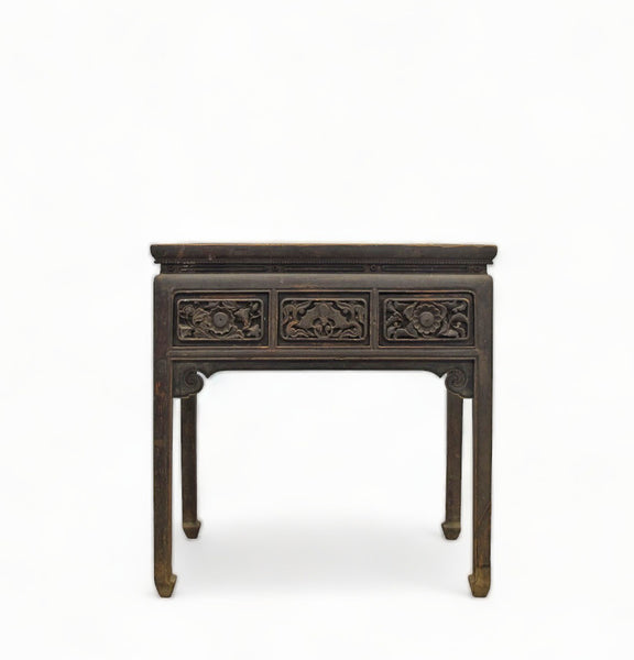 Hand Carved Drawers Entryway Console Table