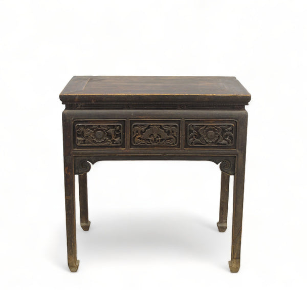 Hand Carved Drawers Entryway Console Table