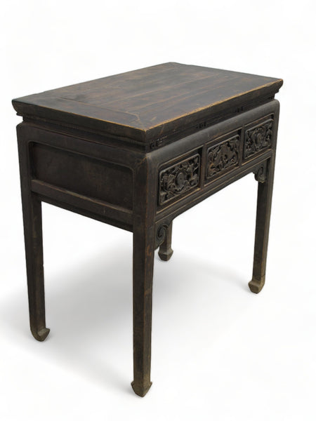 Hand Carved Drawers Entryway Console Table