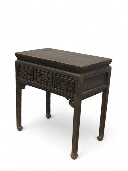 Hand Carved Drawers Entryway Console Table