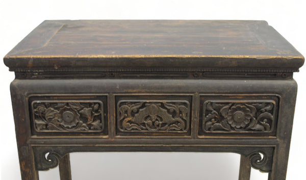Hand Carved Drawers Entryway Console Table