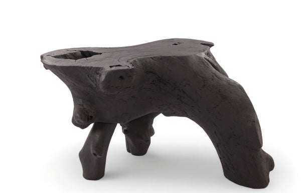 Black Natural Sculptured Console Table - 1