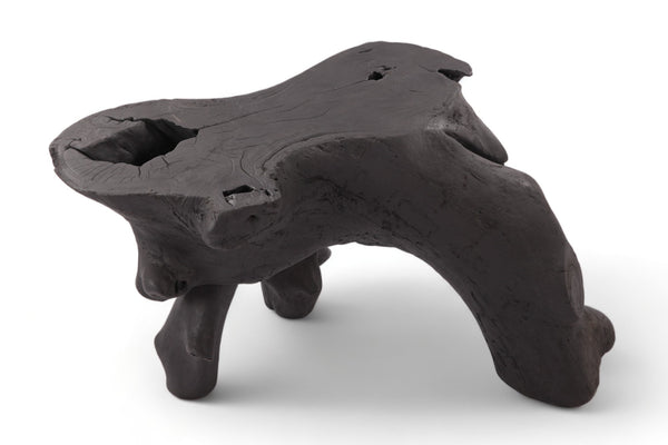 Black Natural Sculptured Console Table - 1