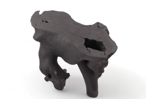 Black Natural Sculptured Console Table - 1