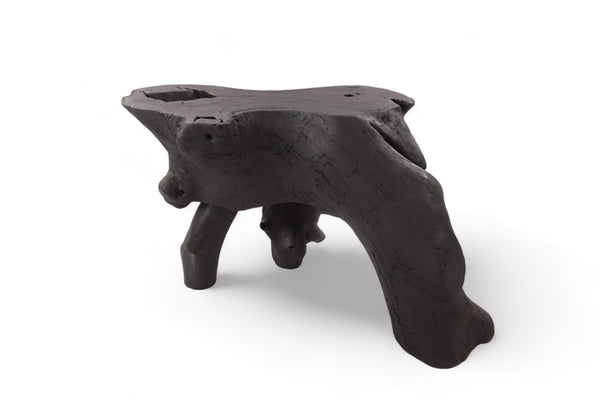 Black Natural Sculptured Console Table - 1