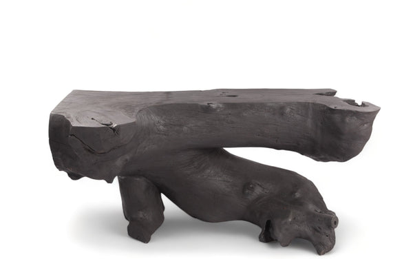 Black Natural Sculptured  Console Table - 2
