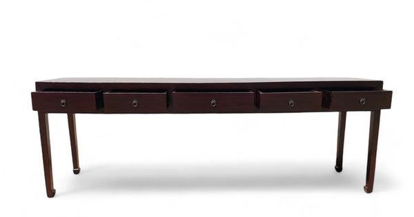 Five Drawers Ming Console Table, 93.7" Inch Long