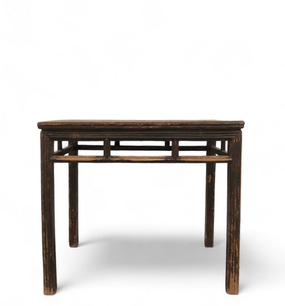 Antique Console or Wine Table with Stretchers, 35;8" Inch Long