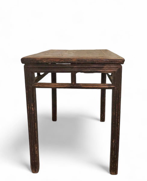 Antique Console or Wine Table with Stretchers, 35;8" Inch Long