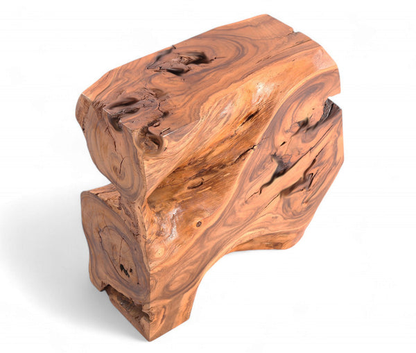 Natural Sculptured  Block Console Table