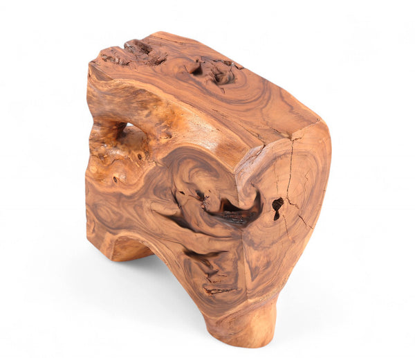 Natural Sculptured  Block Console Table