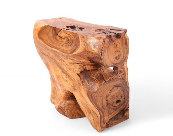 Natural Sculptured  Block Console Table