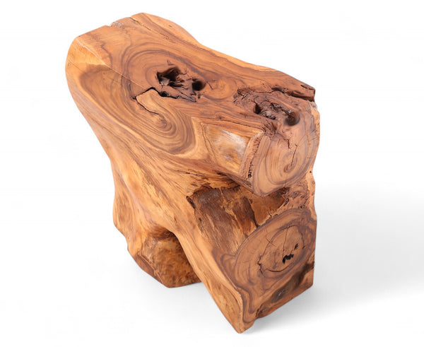 Natural Sculptured  Block Console Table