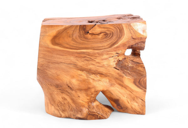 Natural Sculptured  Block Console Table