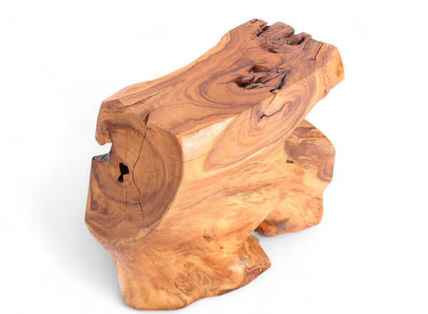 Natural Sculptured  Block Console Table