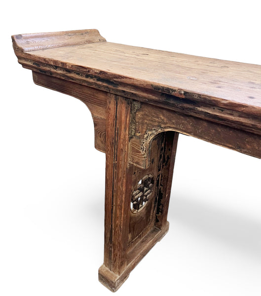 Mid 19 Century 9.6' Feet Long Antique Chinese Altar Console Table