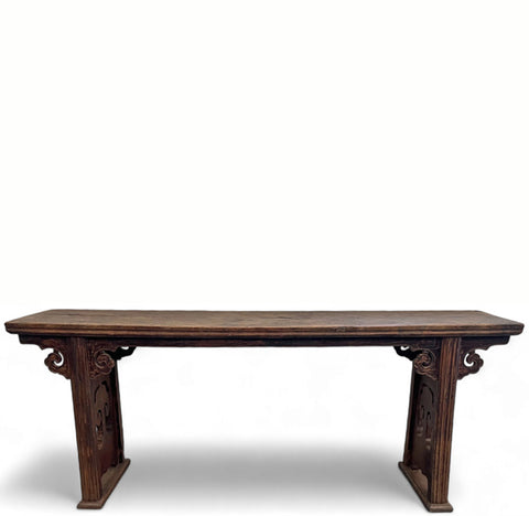 Late 19 Century Antique Chinese Ruyi Console Table