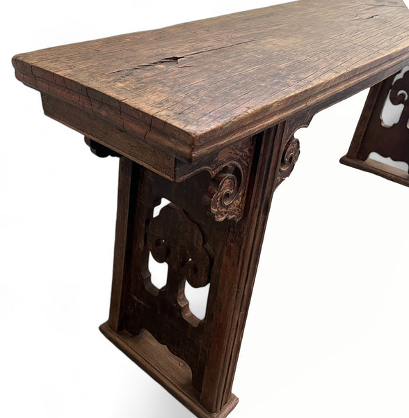 Late 19 Century Antique Chinese Ruyi Console Table