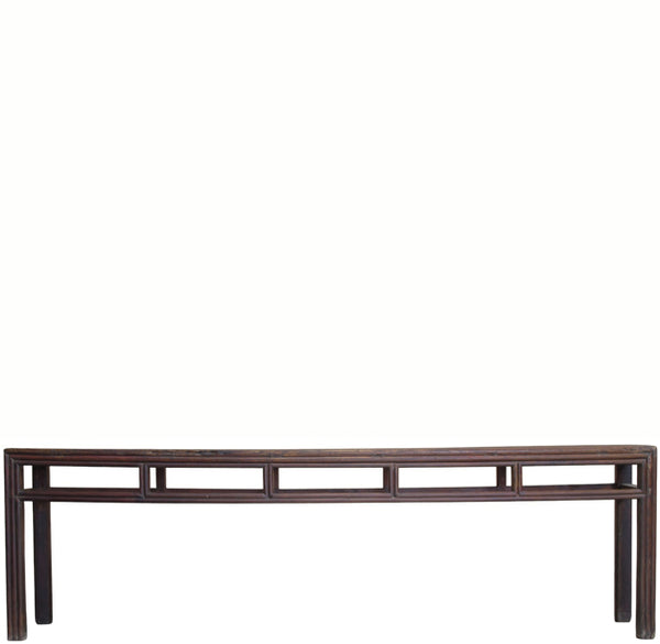 Antique Chinese Elm Console Table, 9.6' Long – Qing Dynasty