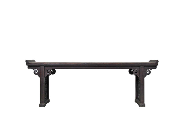 Monumental 18th-Century Chinese Elm Altar Table from Shanxi, Circa 1766