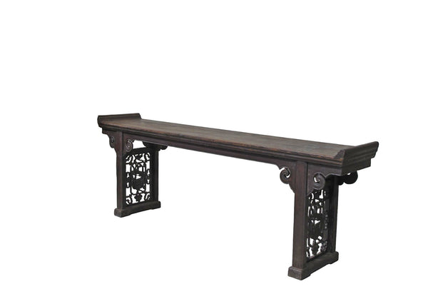 Monumental 18th-Century Chinese Elm Altar Table from Shanxi, Circa 1766