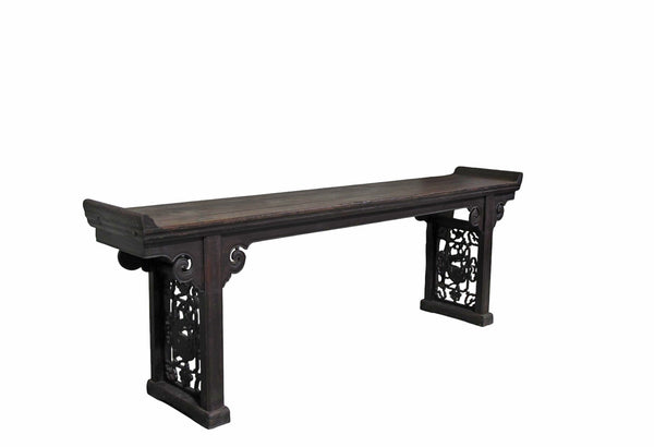 Monumental 18th-Century Chinese Elm Altar Table from Shanxi, Circa 1766