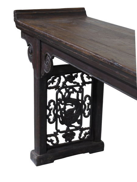 Monumental 18th-Century Chinese Elm Altar Table from Shanxi, Circa 1766