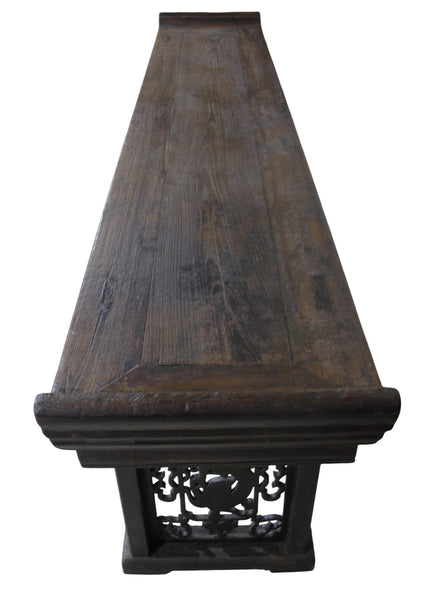 Monumental 18th-Century Chinese Elm Altar Table from Shanxi, Circa 1766
