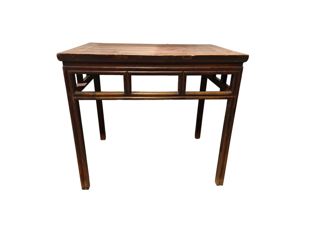 Antique Chinese Elm Square Side Table