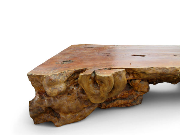 86 Inch Long Large One Slab Lychee Burl Coffee Table