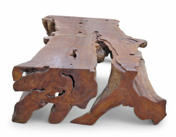 86 Inch Long Large One Slab Lychee Burl Coffee Table