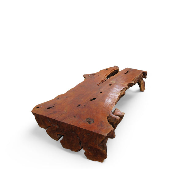 86 Inch Long Large One Slab Lychee Burl Coffee Table