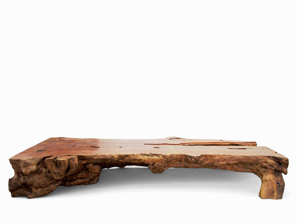86 Inch Long Large One Slab Lychee Burl Coffee Table