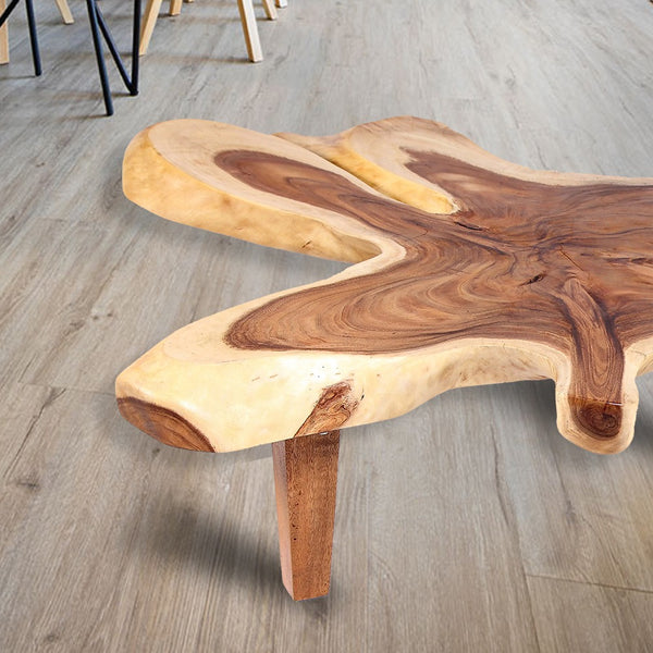 95" Long Free Form One Slab Living Edge Coffee Table 10