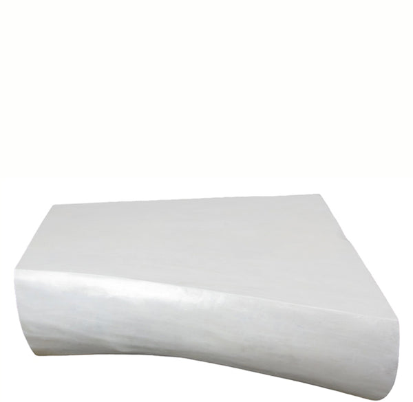 Minimalist White Living Edge Block Coffee Table 17