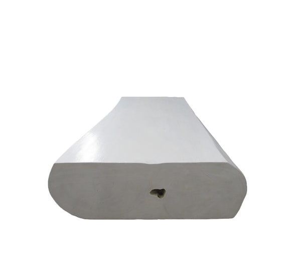 Minimalist White Living Edge Block Coffee Table 17