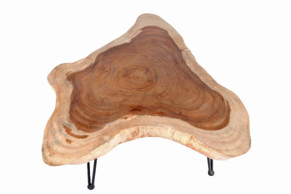 One Slab Living Edge Coffee Table With Black Iron Legs 47