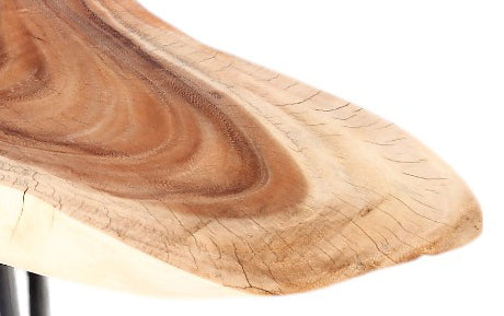 One Slab Living Edge Coffee Table With Black Iron Legs 49