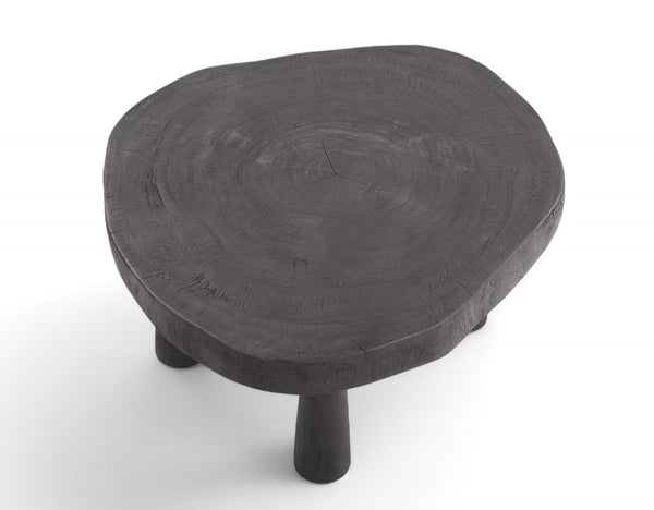 Round Black Living Edge Coffee Table