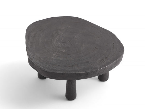 Round Black Living Edge Coffee Table