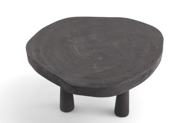 Round Black Living Edge Coffee Table