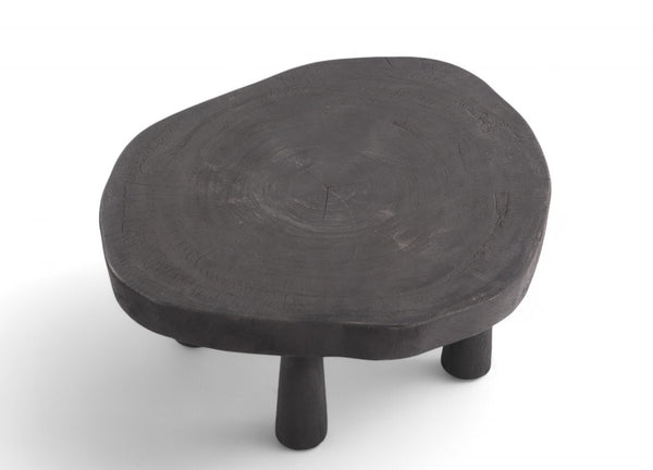 Round Black Living Edge Coffee Table
