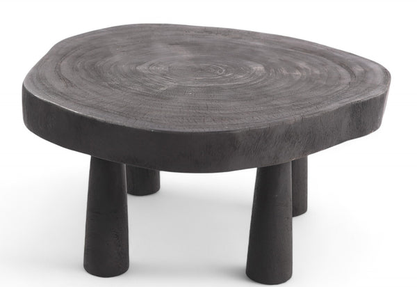 Round Black Living Edge Coffee Table