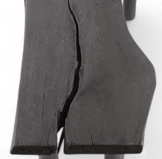 Black One Slab Free Form Living Edge Bar or Console Table