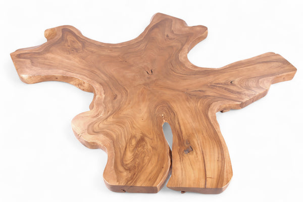 Brown Free Form Living Edge One Slab Coffee Table, 106 Inch x 86 Inch